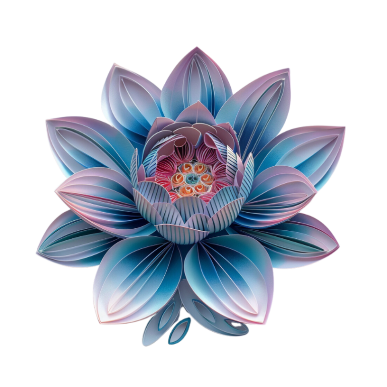 Lotus ouvrant paper quilling style