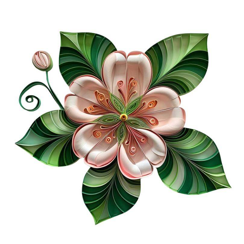 Fleur ouverte paper quilling style